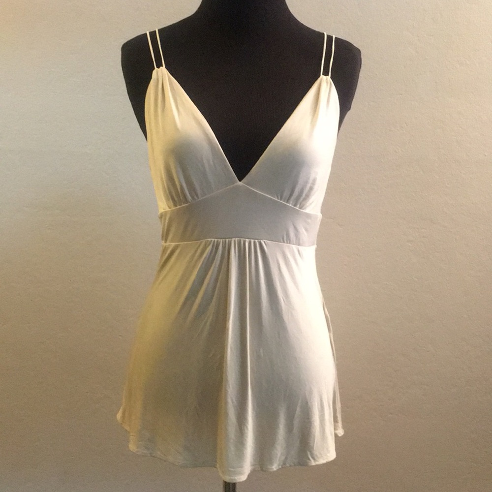 Theory Double-Strap Cream Top